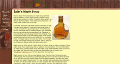 Desktop Screenshot of eplermaplesyrup.com